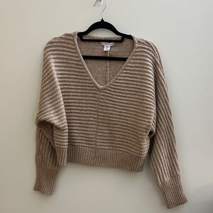 Sincerely Jules Women's Tan V-Neck Sweater